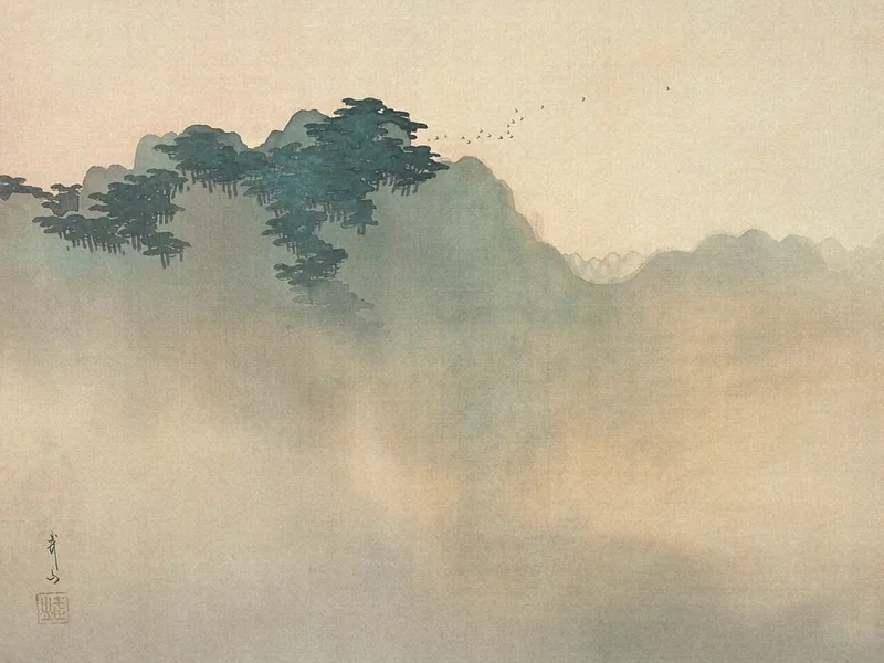 1876-Kimura Buzan - Mattina